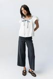 Colette Wide Leg Jeans in Faded Black