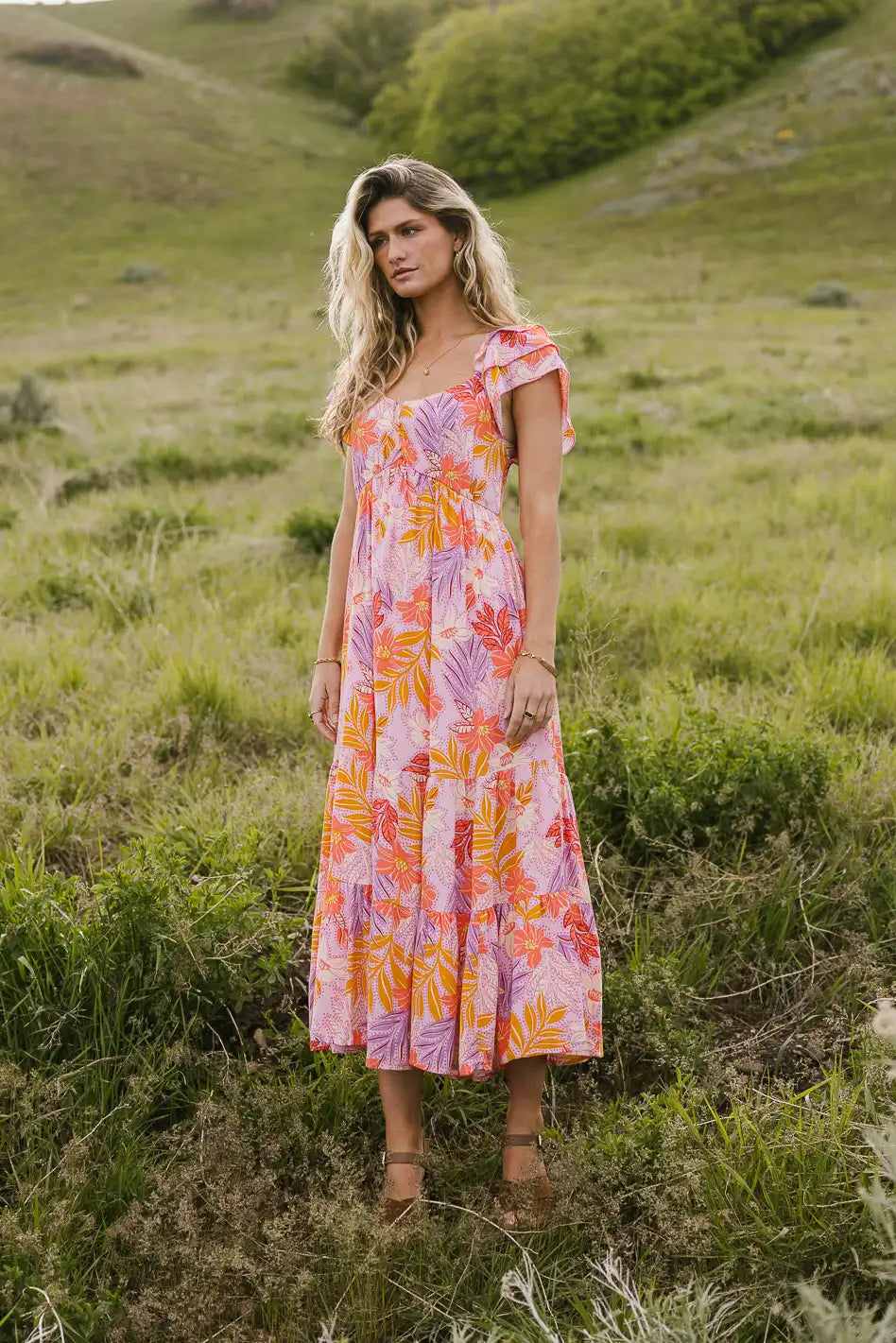 Poppy Tropical Midi Dress FINAL SALE