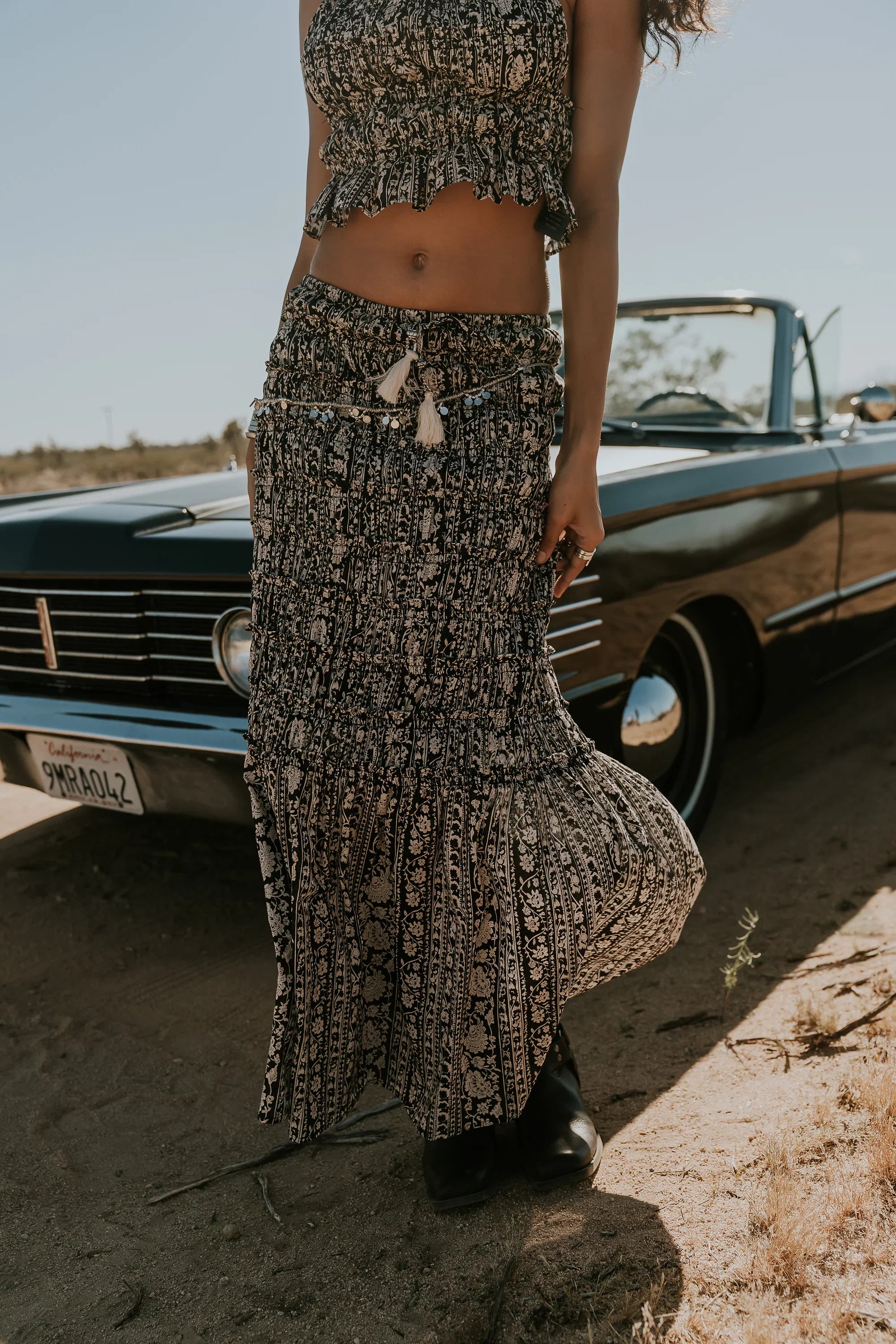 Aailyah Smocked Maxi Skirt