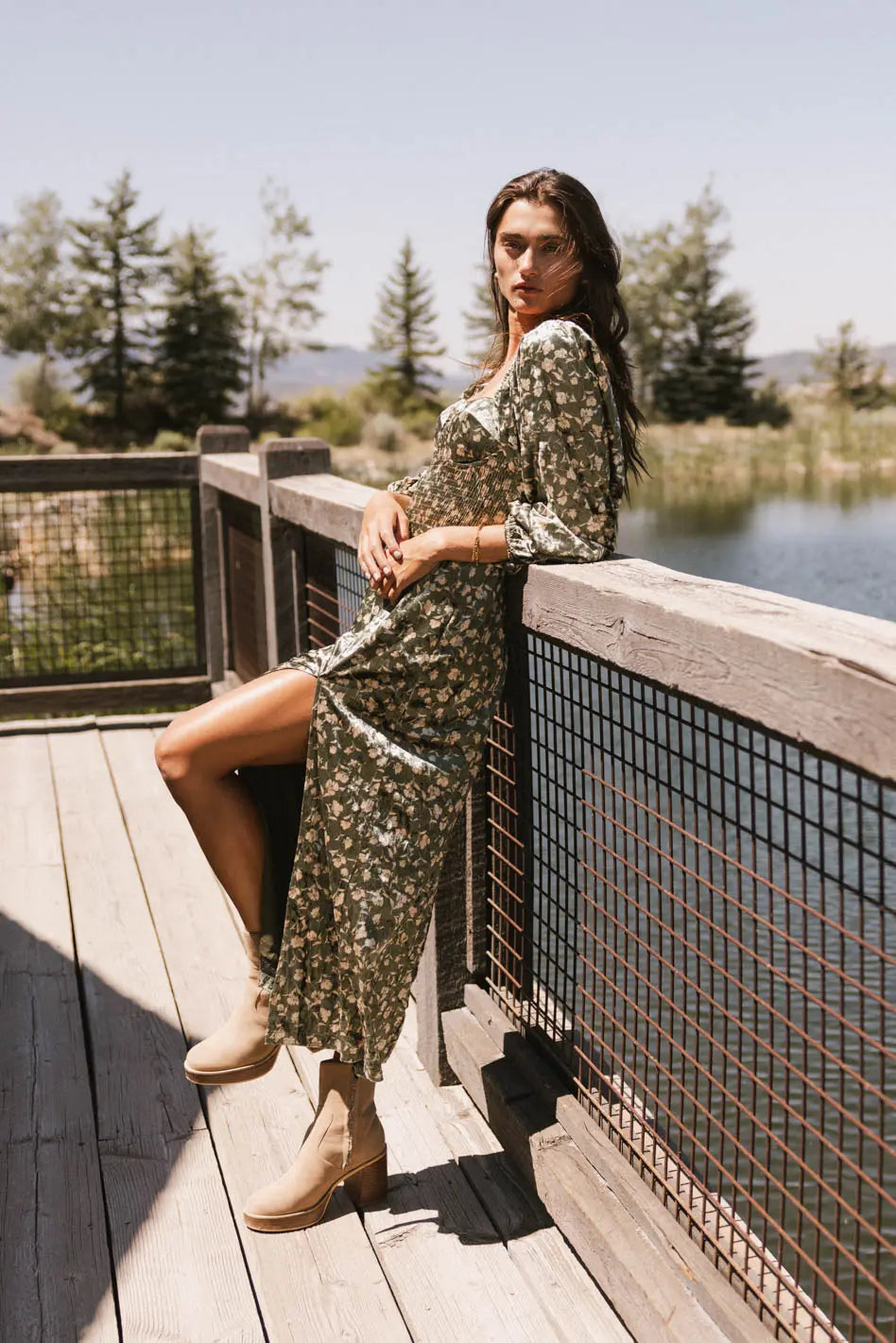 Necali Velvet Midi Dress FINAL SALE