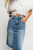 Louise Denim Midi Skirt FINAL SALE