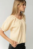 Benny Gingham Blouse in Yellow