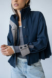 Colette Oversized Trench Jacket in Navy