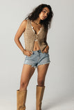 Nora Frayed Denim Shorts