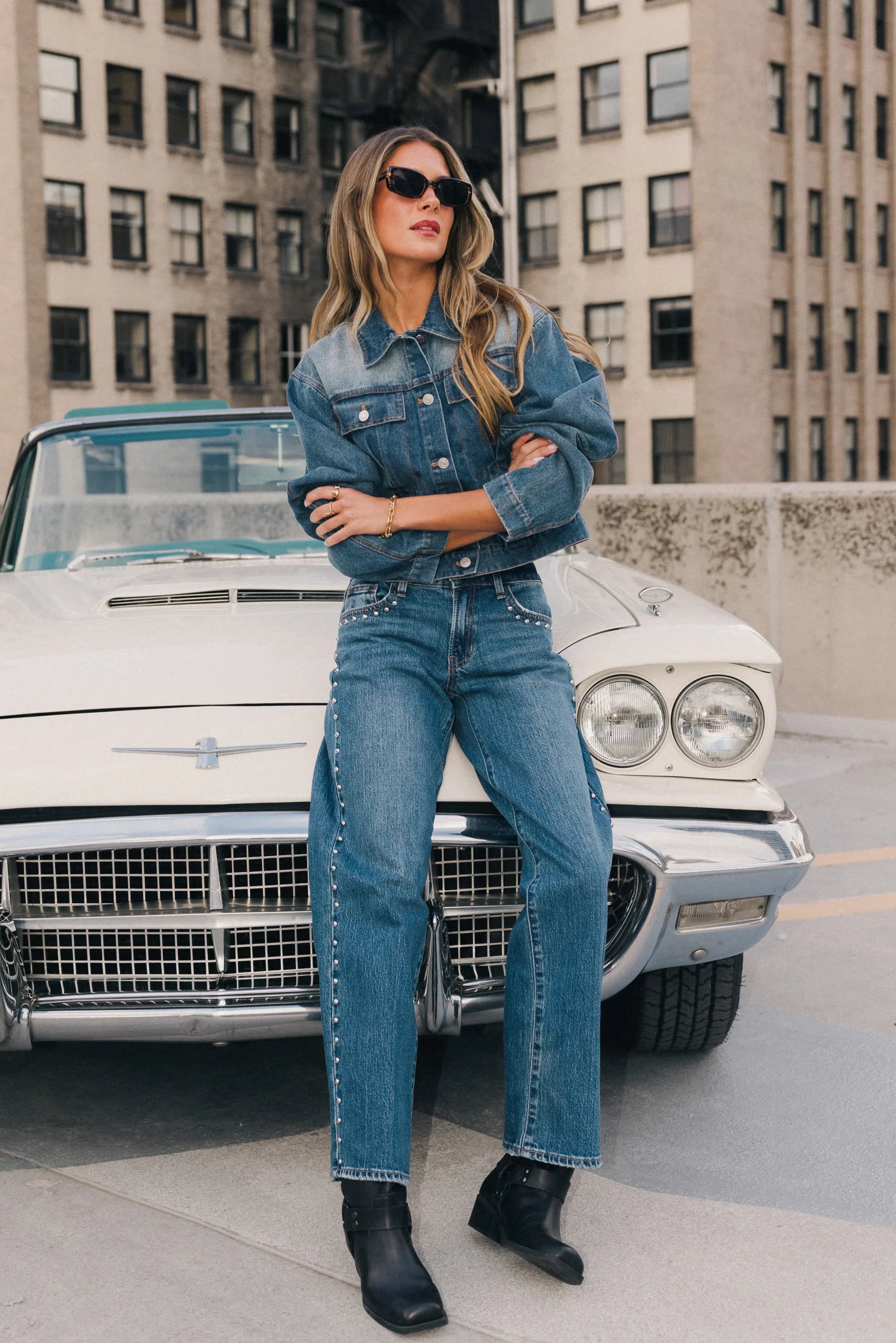 Noel Studded Baggy Jeans