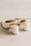 Candice Slingback Heels in Cream FINAL SALE