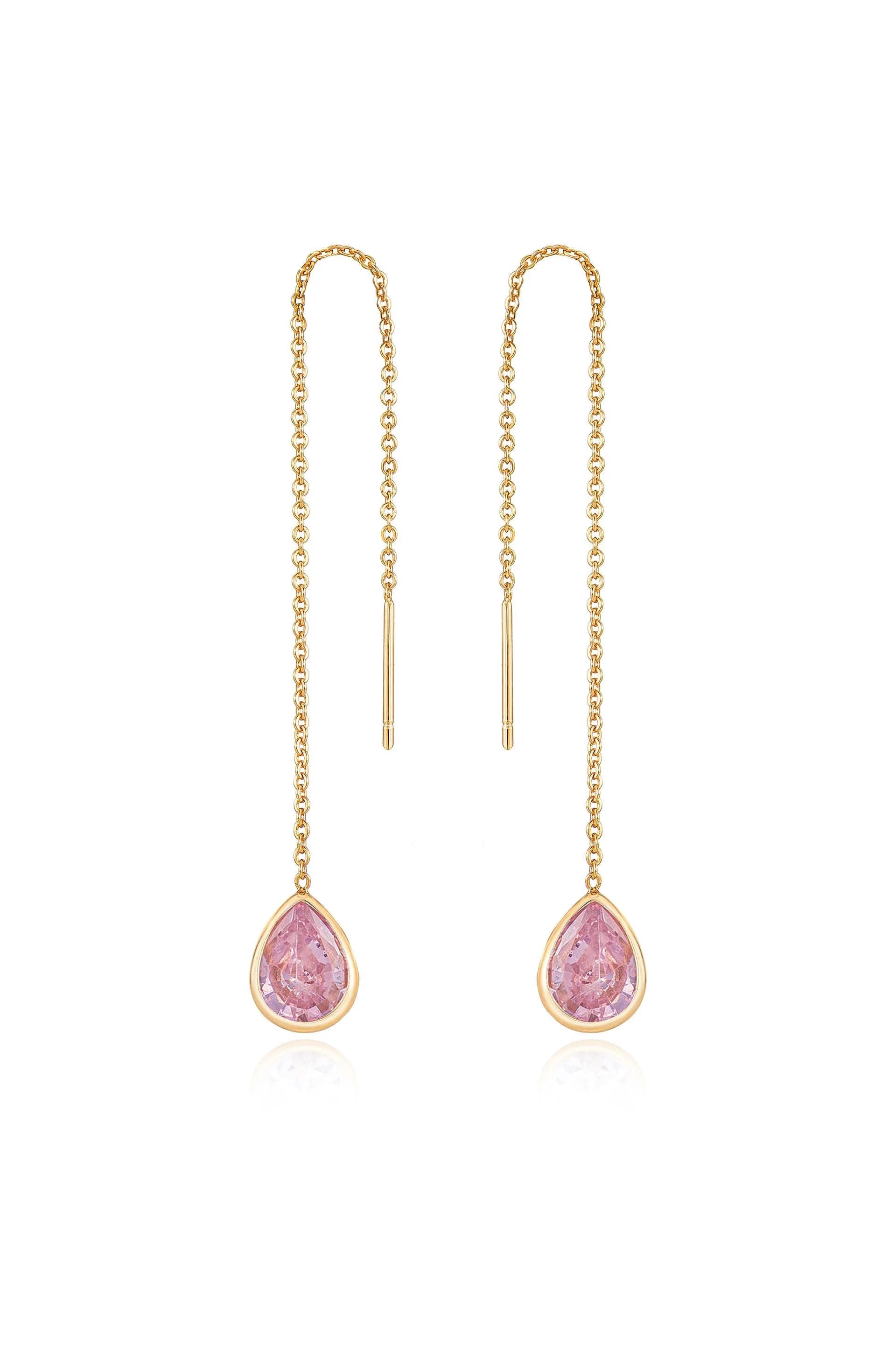 Barely There Chain and Crystal Dangle Earrings