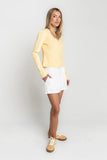 Suzy Scalloped Sweater in Yellow