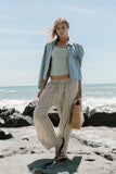 Colleen Striped Baggy Pants in Natural