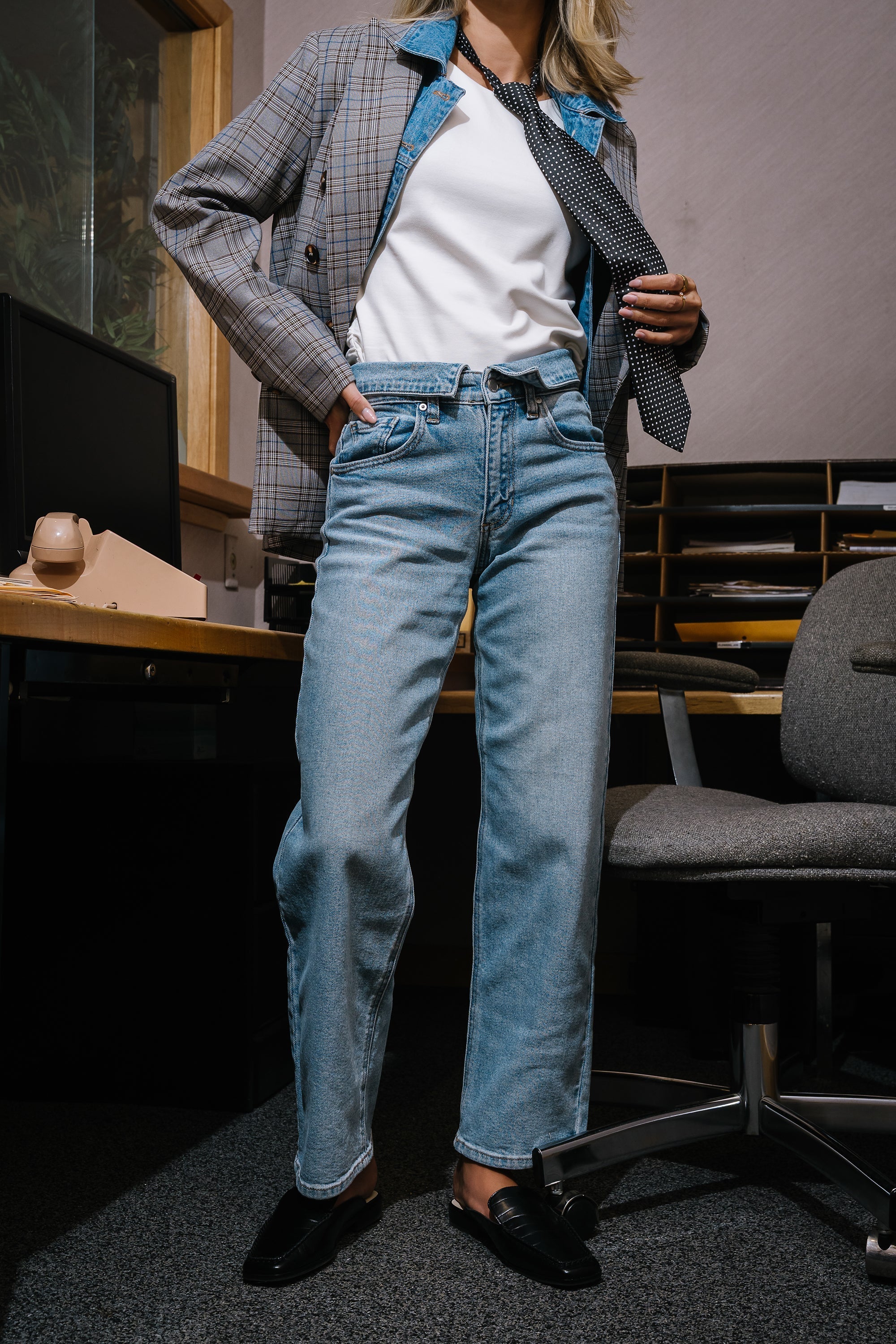 Karina Folded Straight Leg Jeans