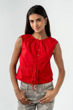 Tamika Ruched Top in Red