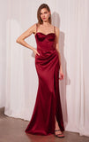 Liv Maxi Dress Corset Style Long Satin Dress