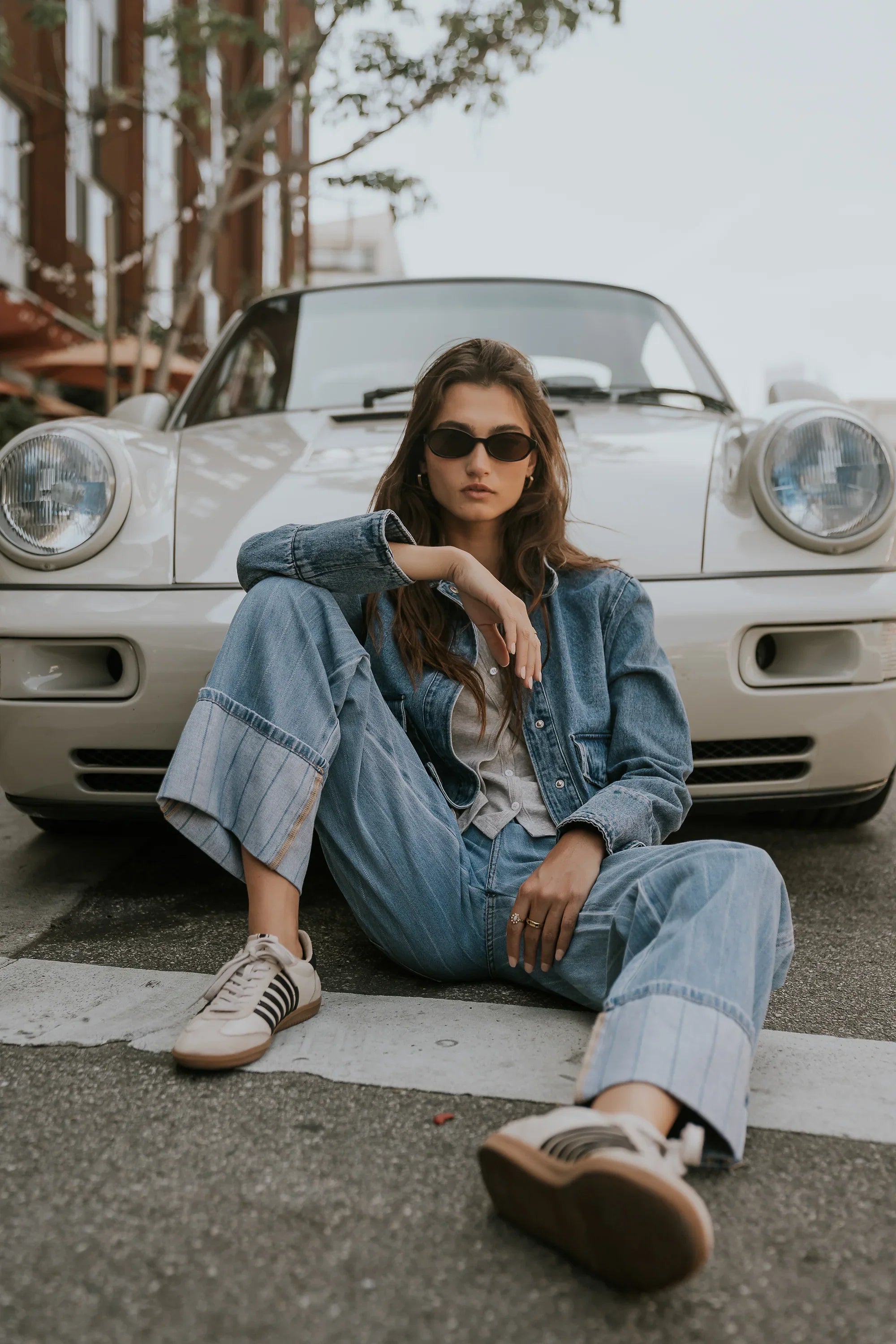 Mckell Cuffed Wide Leg Jeans
