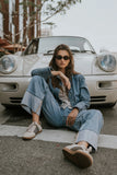 Mckell Cuffed Wide Leg Jeans