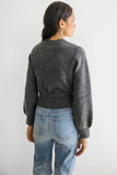 Addie Wrap Cardigan in Charcoal FINAL SALE