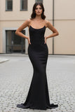 Daris Gown Black Cat Eye Scoop Neckline Dress