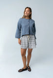 Katherine Plaid Shorts in Black