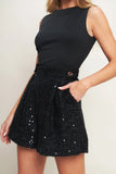 TWINKLE CHIC BLACK SEQUIN ROMPER