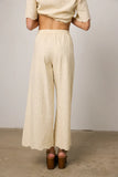 Perrie Floral Wide Leg Pants in Cream FINAL SALE