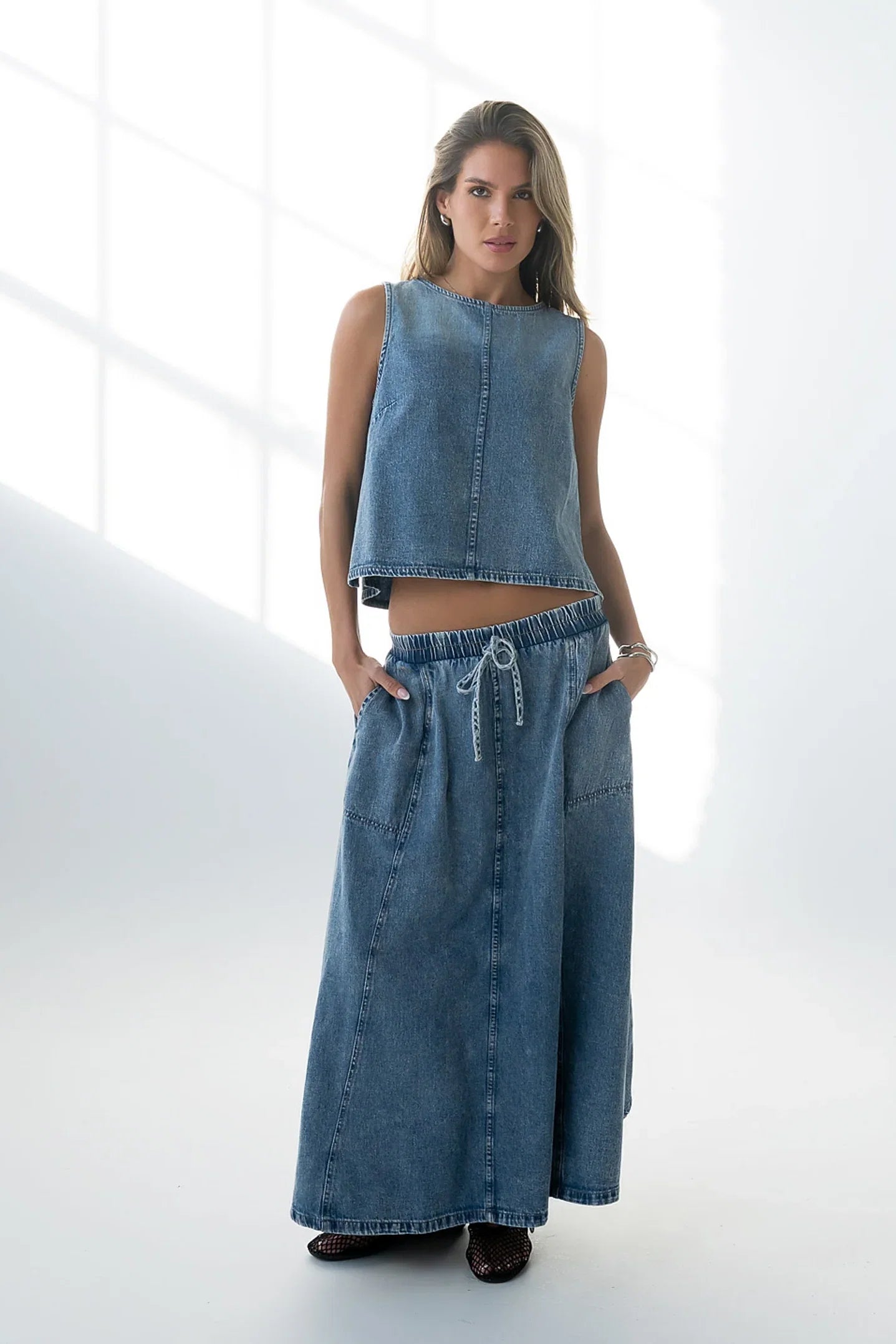 Khloe Denim Tank Top