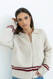 Polly Knit Jacket in Oatmeal FINAL SALE