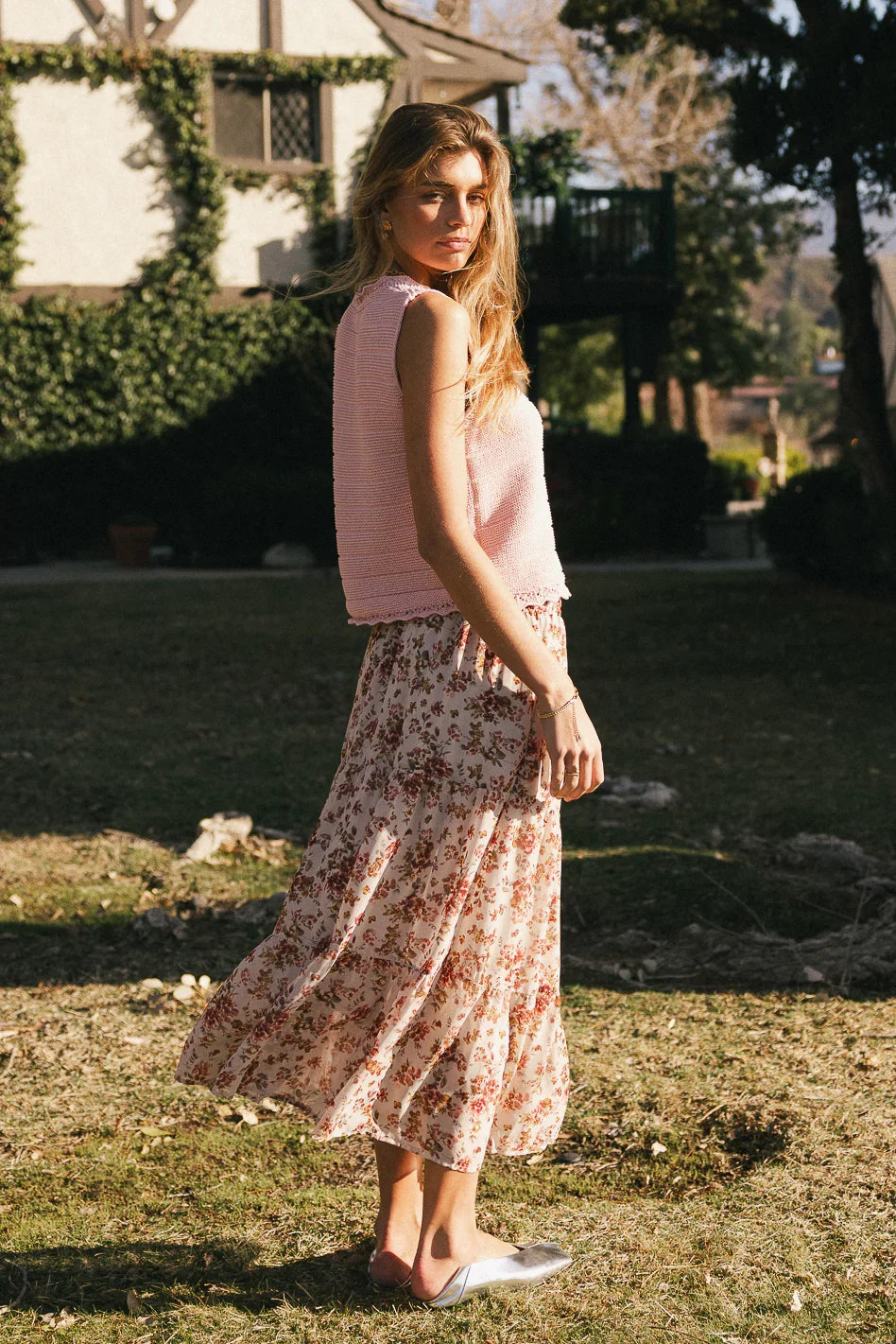 Brianni Floral Midi Skirt FINAL SALE