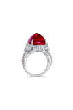 Luxurious Sugar Tower Ruby Engagement Ring
