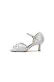 Peep Toe Mesh Strap Buckle Stiletto Heels With Bow