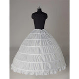 White Floor Length Crinoline 6 Hoop Petticoat Wedding Accessories