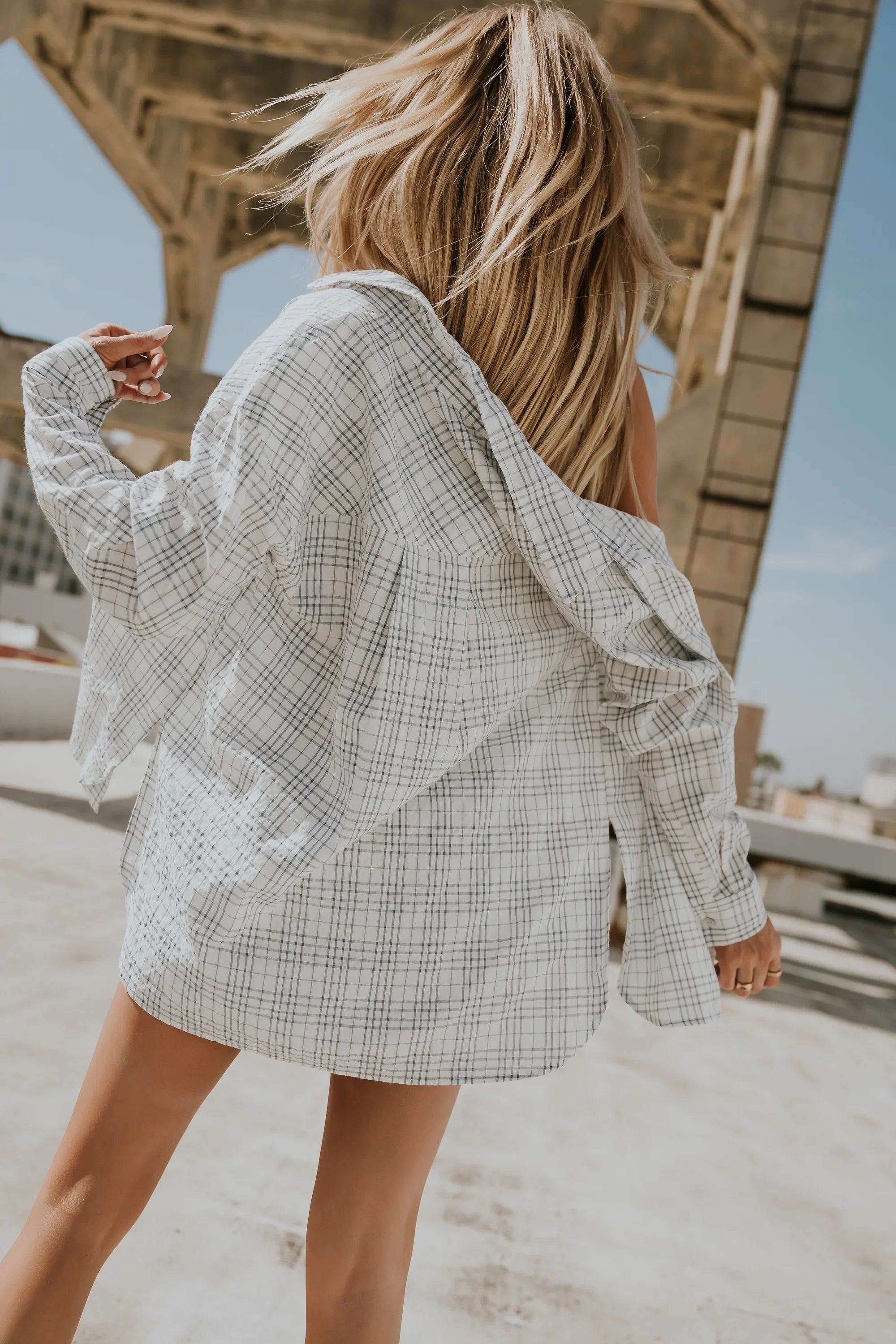 Viola Plaid Button Up
