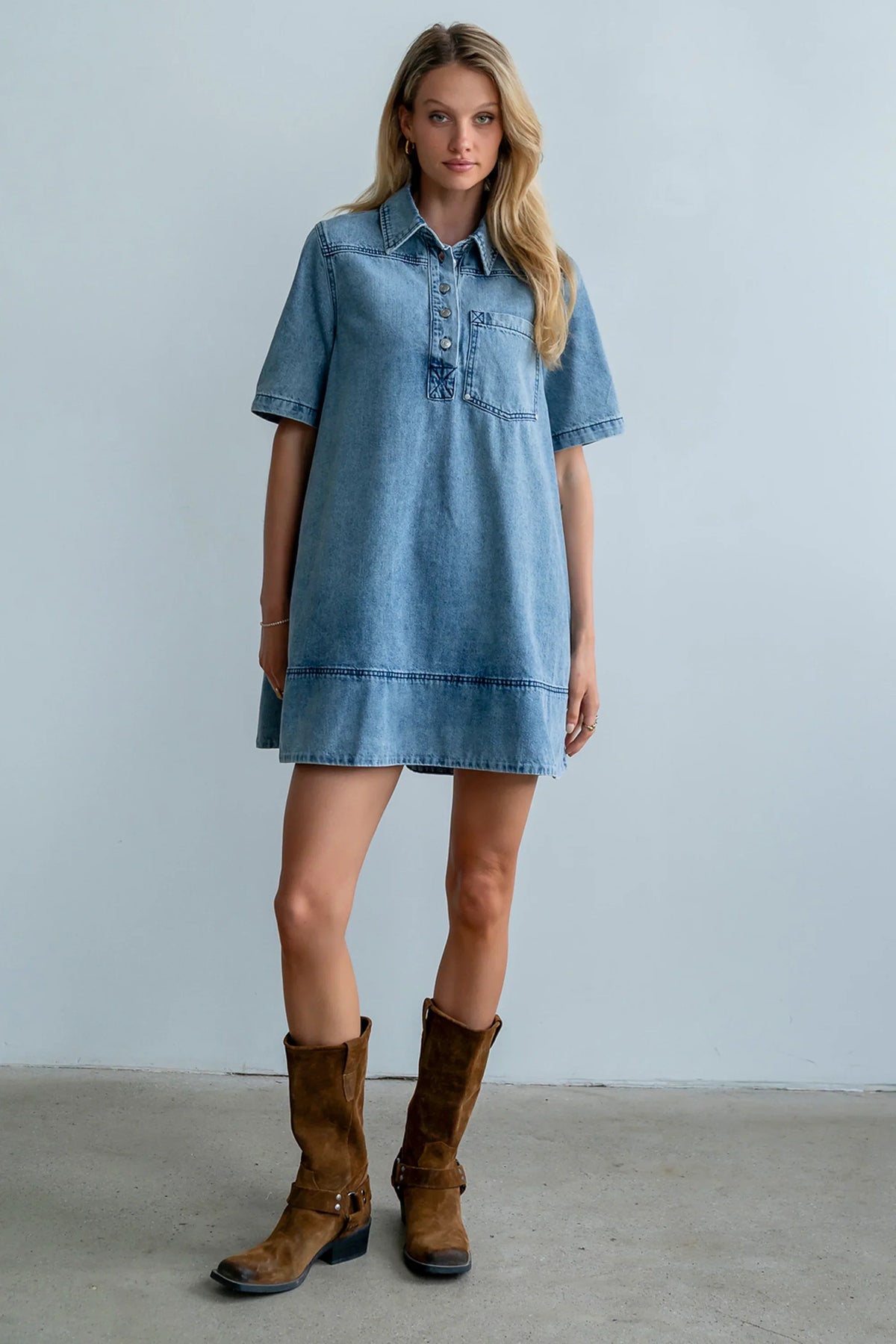 Julia Denim Midi Dress