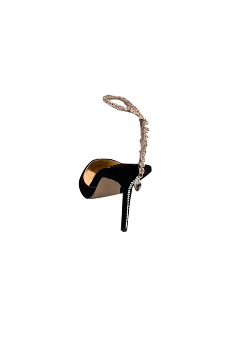 Off White Stiletto Ankle High Heel Sandals