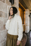 Noah Cable Knit Sweater in Cream FINAL SALE