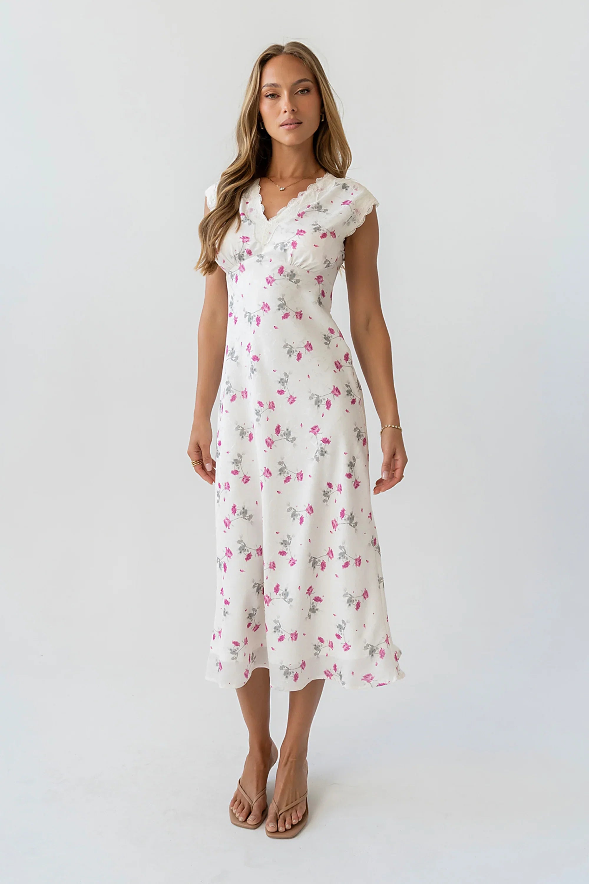 Brinkley Floral Maxi Dress in Berry