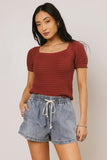 Lewis Knit Sweater in Marsala FINAL SALE