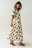 Jacklynn Polka Dot Midi Skirt