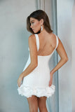 Nara Boatneck Bubble Bodycon Mini Dress