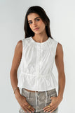 Tamika Ruched Top in White