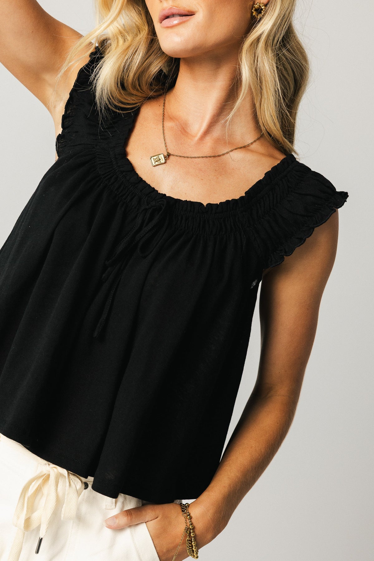 Casey Relaxed Top in Black FINAL SALE