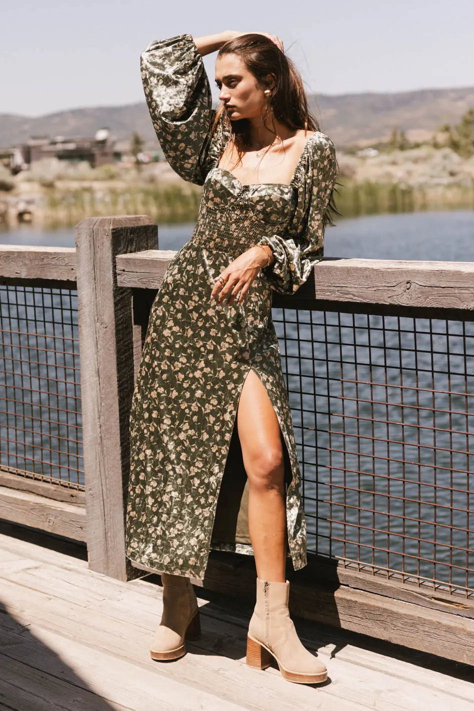 Necali Velvet Midi Dress FINAL SALE