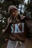 Ski Knit Sweater in Brown FINAL SALE