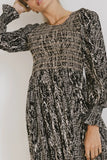 Justice Abstract Midi Dress in Black FINAL SALE