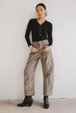 Lisette Barrel Jean in Taupe Corduroy FINAL SALE