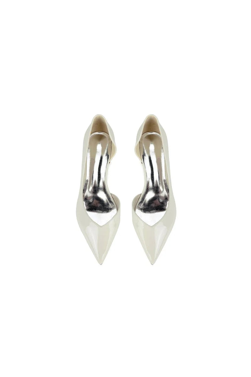 Burgundy Pointed Toe Flats with a Sleek Finish