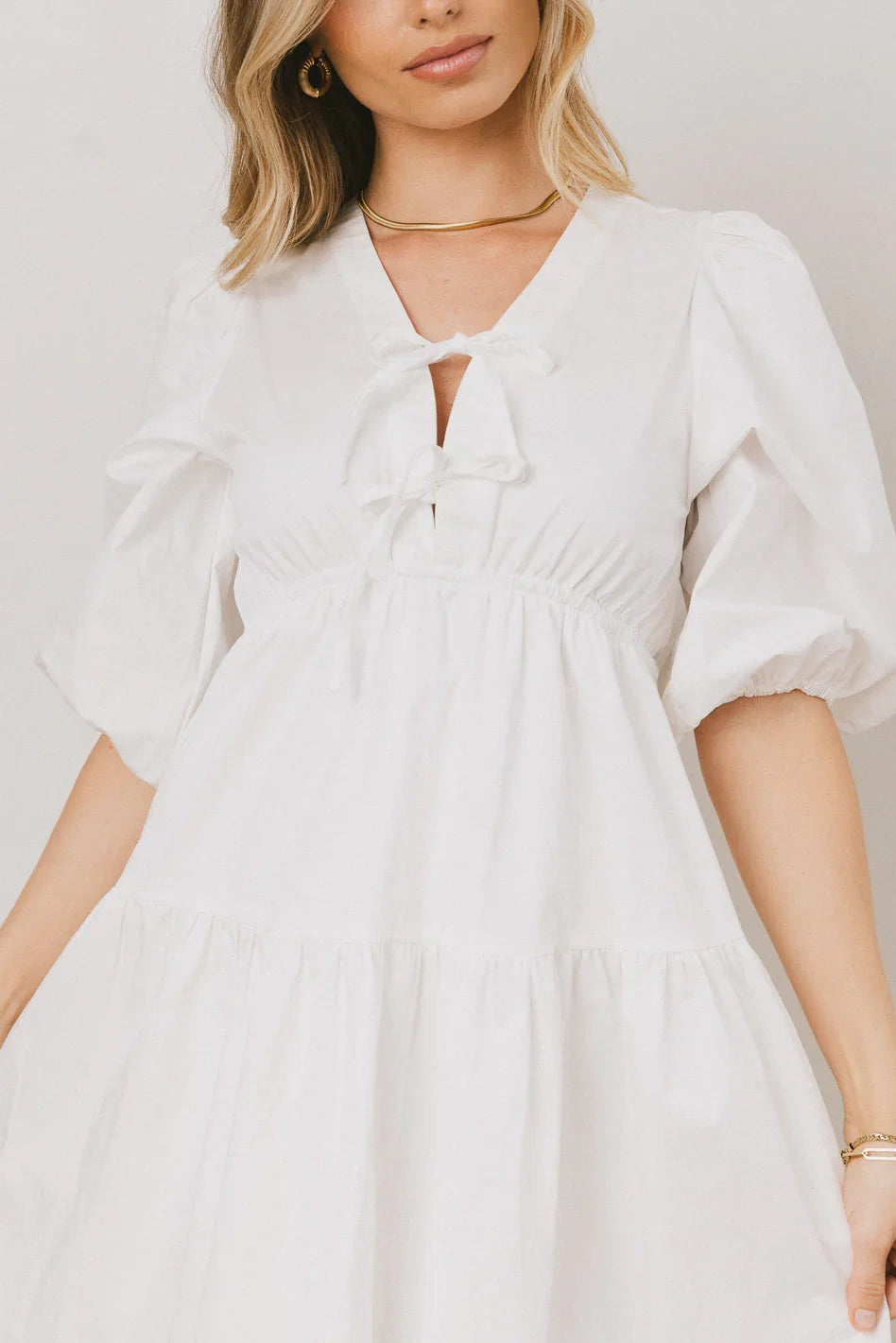 Nadia Midi Dress in Cream FINAL SALE