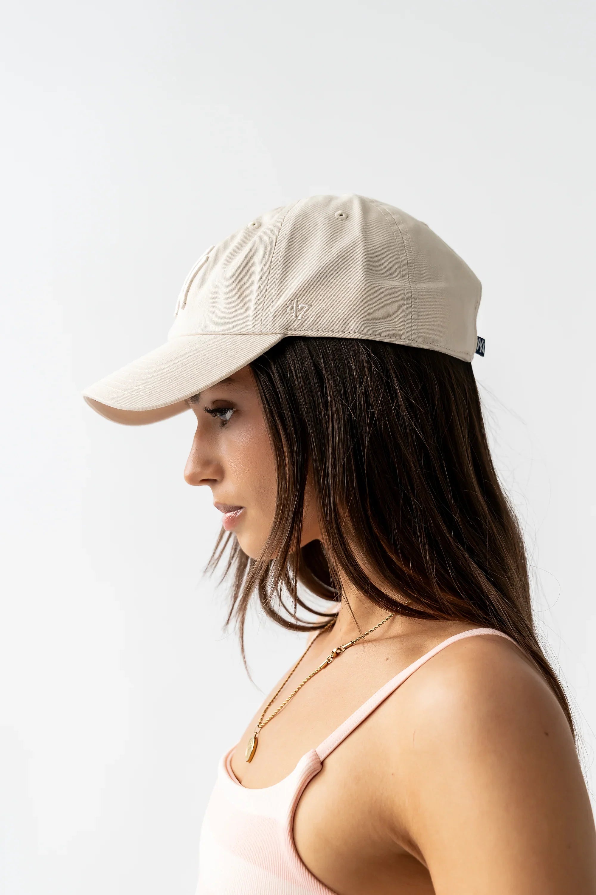 New York Yankees Baseball Cap in Natural