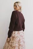 Raychel Knit Sweater in Burgundy FINAL SALE