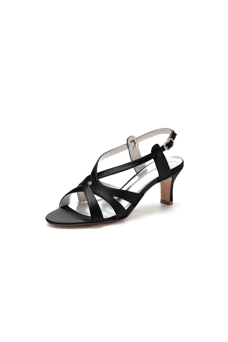 Royal Blue Cross Strap Pump with Elegant Silver Buckle