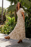 Robbie Floral Midi Dress in Mauve FINAL SALE