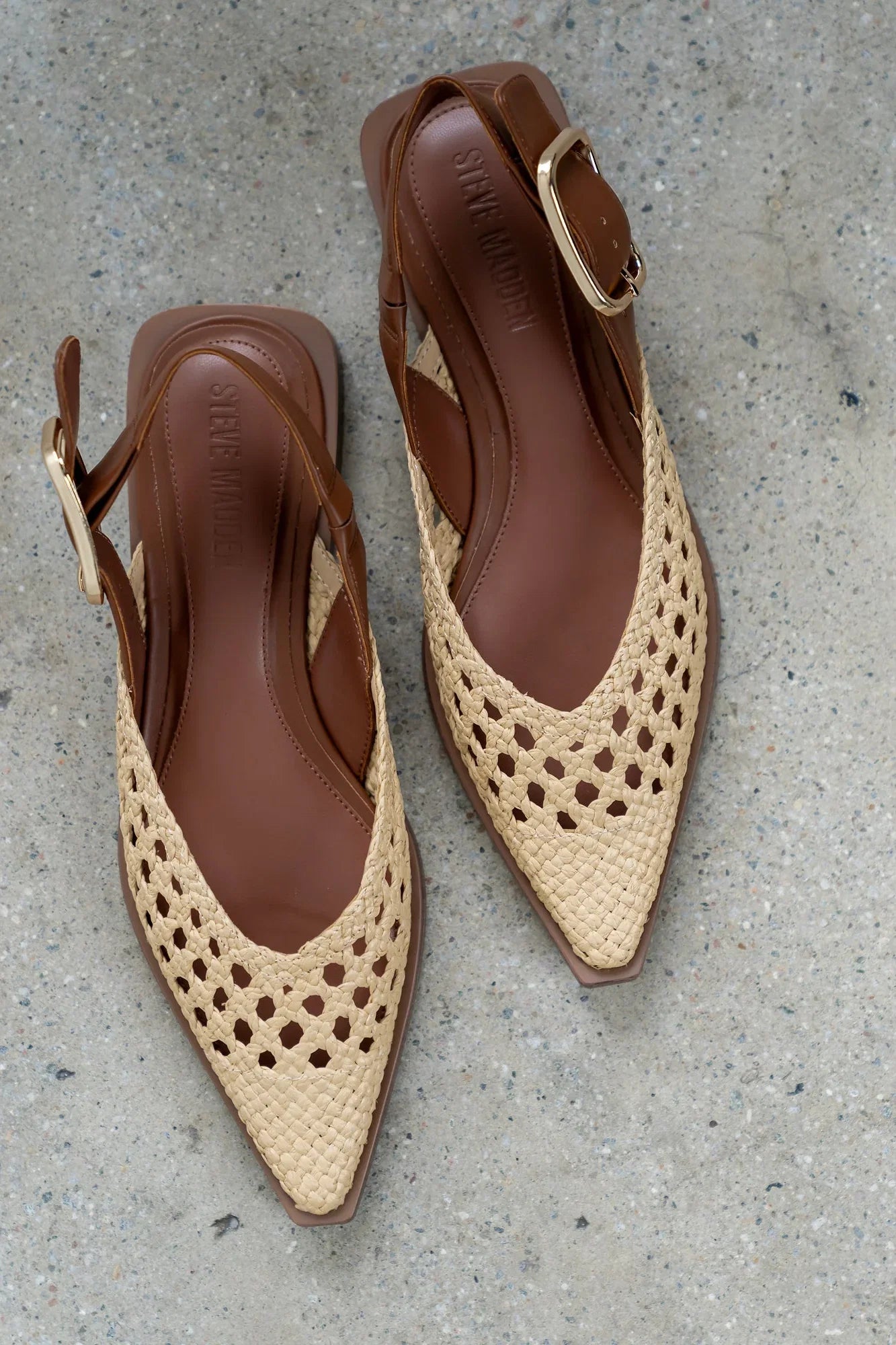 Steve Madden Shay Slingback Flats in Natural